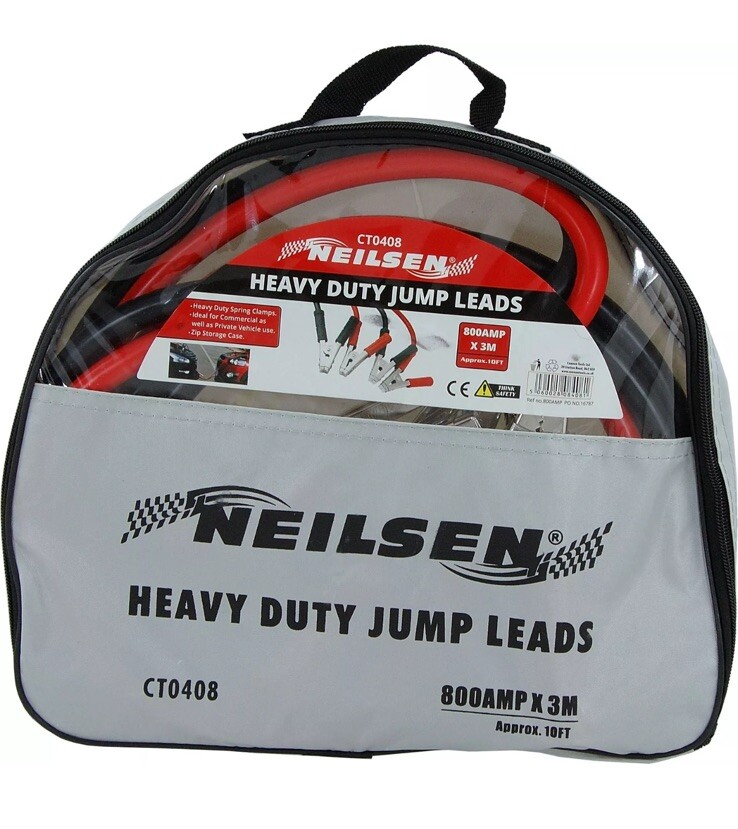 Jump Leads Heavy Duty Battery Start 3M Booster Cable Car Van Truck Boost 800Amp