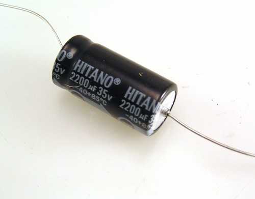 Hitano 2200uf 35V 85'C Axial Electrolytic Capacitor 31 x 16mm OL0113 - Picture 6 of 6