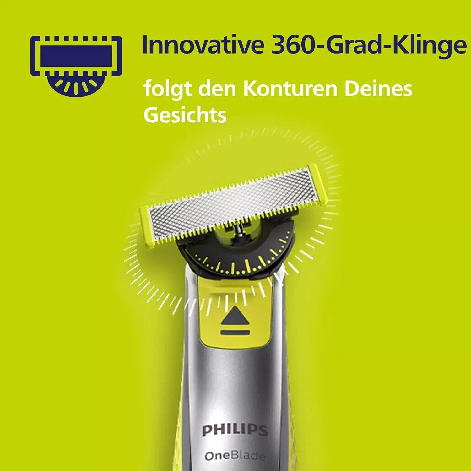 Original 3x Philips OneBlade 360 Ersatzklinge OneBlade QP43050 3er-Pack-DE-