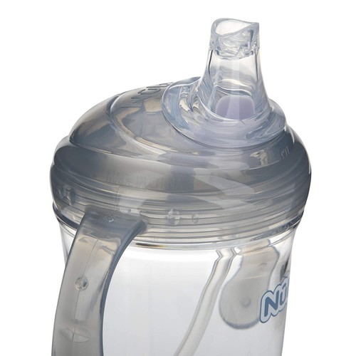 Nuby No-Spill 360 Weighted Straw GripN’Sip Cup Gray - Picture 10 of 24