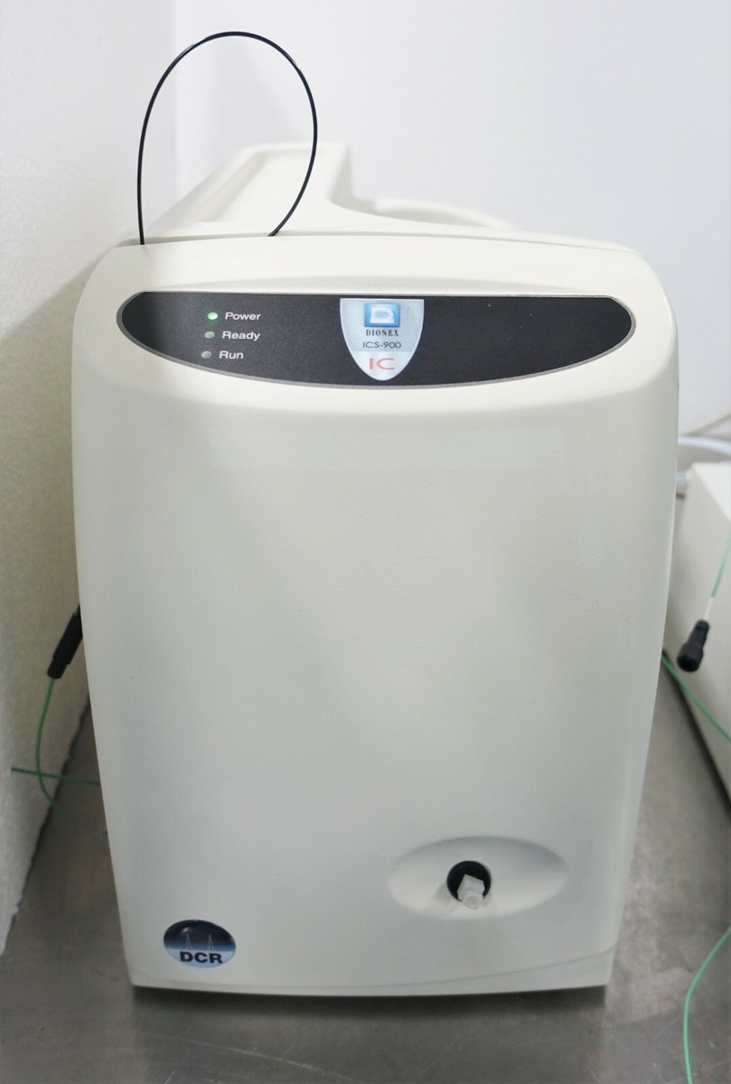 DIONEX ICS-900 IC ION CHROMATOGRAPH, CCRS 500, AMMS 300 w RHEODYNE