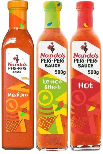 Nando's 500g Birnenbirnensauce - heiß / mittel / Zitrone & Kräuter - Bild 2 von 8