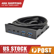JMT New 3.5in USB3.2 Gen2 Floppy Drive Front Panel 10Gbps with Audio Port USB-C