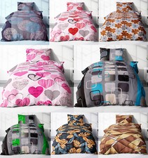 Bettwäsche Seersucker 135x200/155x220 100% Baumwolle gestreift Karo Schwarz weis