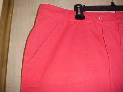 Women's Shorts 22W Bright Orange Bandolino Roll-Cuff Skimmer KIMBERLY Waist 45" - Picture 3 of 10
