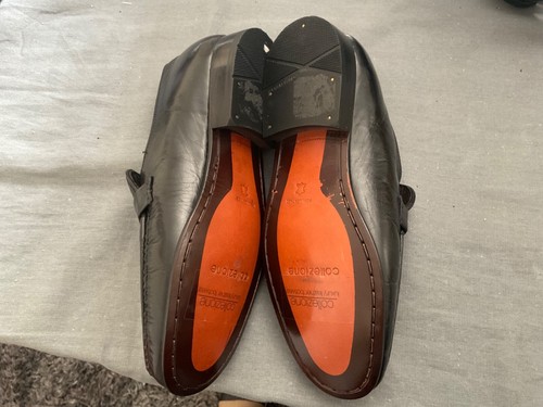 Scarpe mocassini uomo M&S Collezione taglia 6 slip on pelle nera - Foto 5 di 5