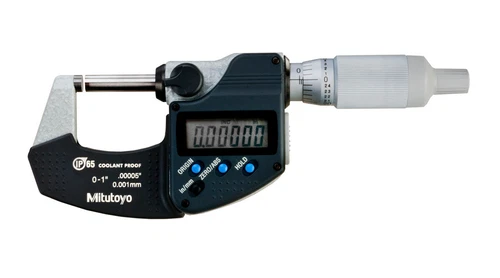 Mitutoyo 293-334-30 - 0" - 1"/25mm Digimatic Micrometer RA/FR .00005, IP65 SPC