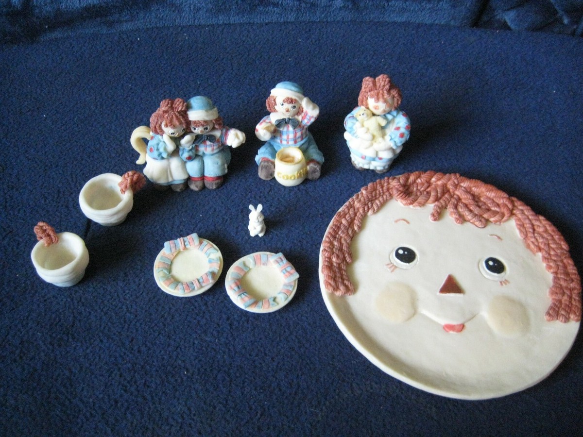 Raggedy Ann and Andy~Miniature Tea Set~10 Piece~1996 Resin | eBay