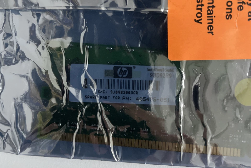 DDR2 ECC RAM 1GB PC2-5300P-555-13-H0 405475-051 - Image 4 of 4