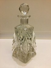 Vintage glass perfume bottle 17cms