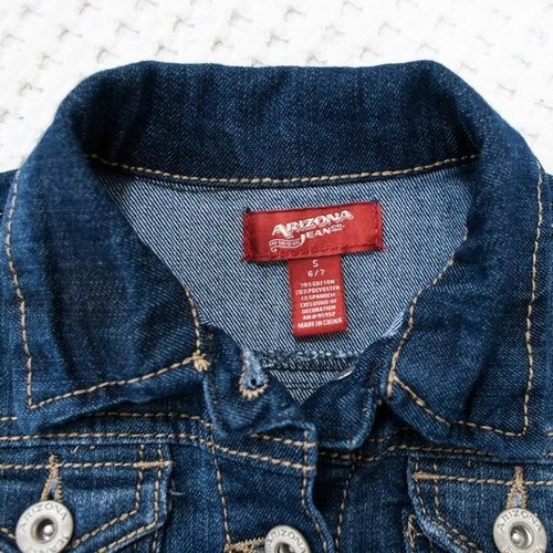 Arizona Girls Jeans Blue Denim Jacket Size Small (6/7) - Picture 4 of 9
