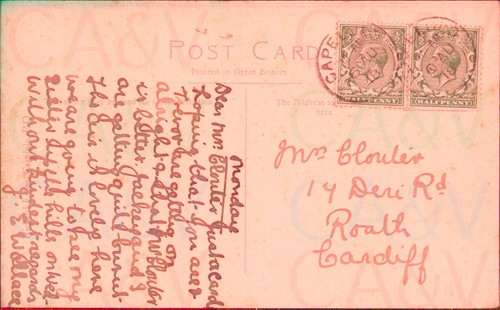 Dwygyfylchi The Village 55107 Valentines 1918 Postmark - Picture 5 of 6