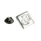 Engraved Leopard Head Lapel Pin Badge (10914) XOMTP190