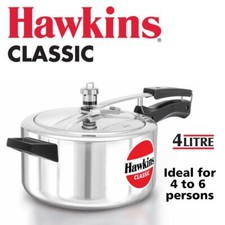 Hawkins Classic Pressure Cooker 4 Litre Aluminium Cookware Multi Pot Kitchen