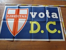 manifesto politico poster democrazia cristiana dc propaganda anti comunisti pci