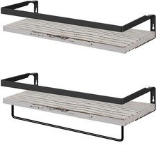 SODUKU Floating Shelves Wall Mounted Storage Shelves for Kitchen Bathroom