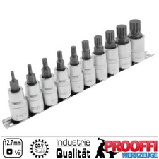 10-tlg Vielzahn 12-Kant Stecknuss Steckschlüssel 1/2" Umschaltknarre M4 - M18