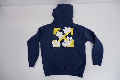 OFF white virgil abloh kids blue hoodie age years vcg boys