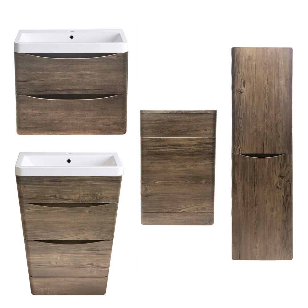 Bathroom Wall Hung Floor Standing Basin Vanity Unit Tallboy