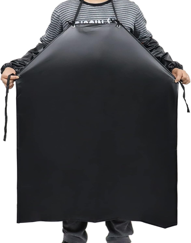 43" Waterproof Leather Apron Heavy Duty Work Apron Chemical Acid Stain Oil Resis - Picture 3 of 12