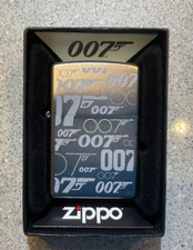 Original Brandneu 23 Zippo Feuerzeug Kultig James Bond 007 Pistole Doppelseitiges Design