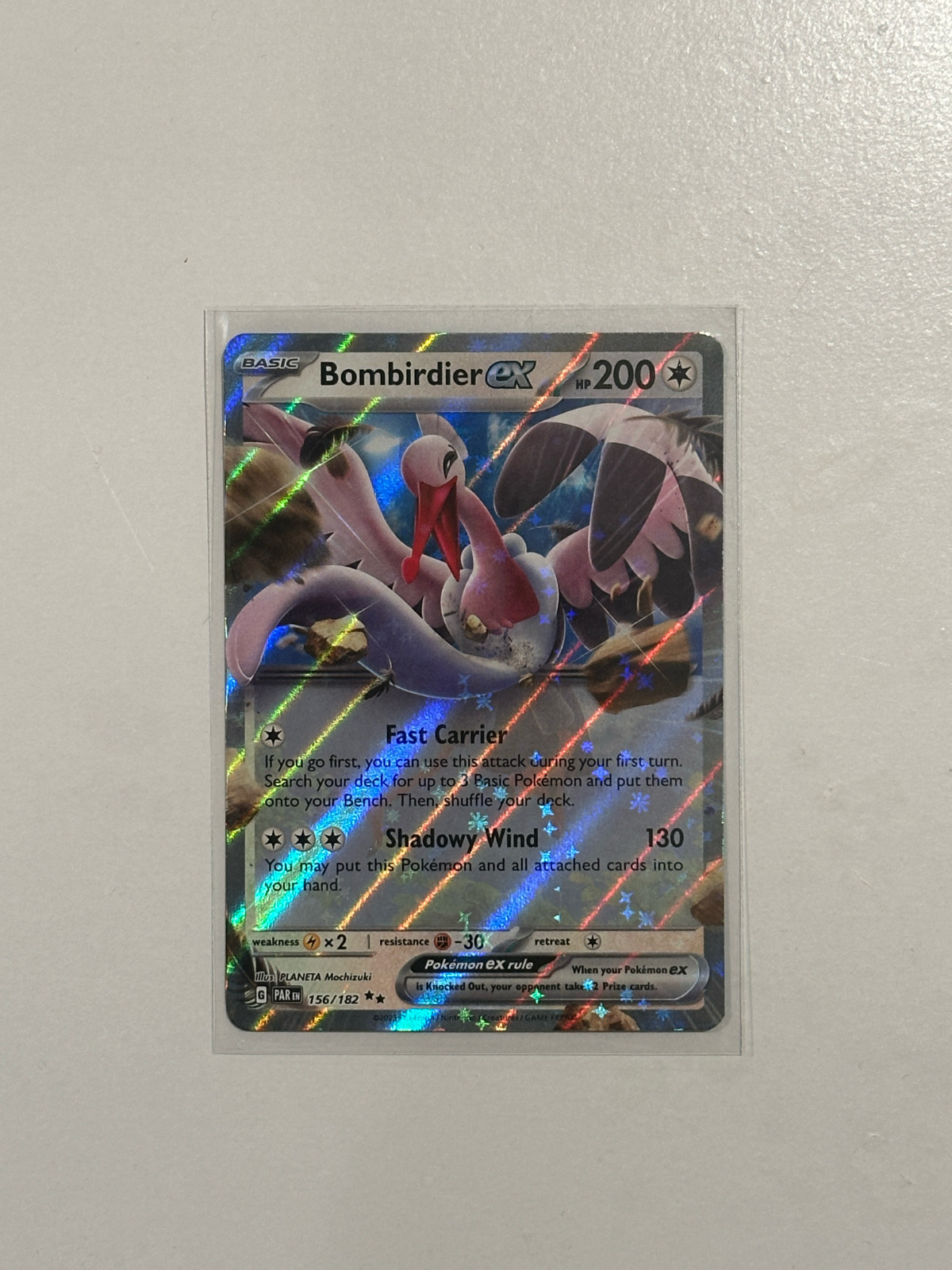 Bombirdier Ex Paradox Rift 156/182 Holo Double Rare Pokémon NEAR MINT/MINT