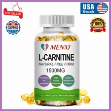 MENXI L-Carnitine Capsules - Fat Burn Booster & Energy Metabolism Support  60PCS