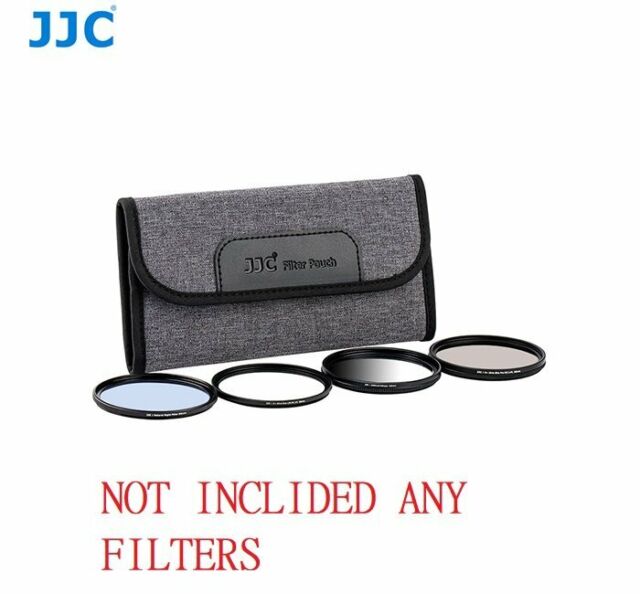 JJC FP-K4S Grau Filtertasche für bis zu 4 Filter 58mm (Filter enthaltener NICHT)