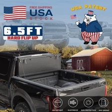 FRP Low Profile Flip Up Tonneau Cover For 2015-2025 Ford F-150 6.5FT Hard Cover