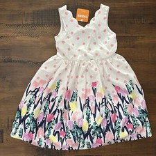 NEW Gymboree Scalloped Neck Floral Dress Size 5 EUC