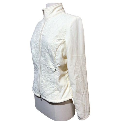 LUCY Women’s Lightweight Embroidered Jacket Light Yellow Sz S Running Yoga - Picture 5 of 11
