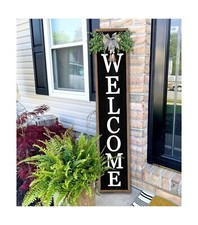 Surfapans Welcome Sign for Front porch Standing 45"X9"Large Wood Fr... Fast Ship