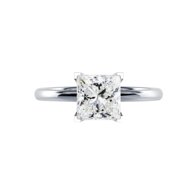 Princess Cut Diamond Wedding Bridal Ring 14k White Gold 2 Carat  IGI Lab Create