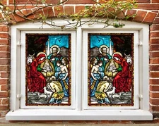 3D Baby Born O566 Window Film Print Sticker Cling Stained Glass UV Block Am