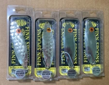 4 of Finn Fishing Lures Trolling Spoons USA Since 1954 NIP