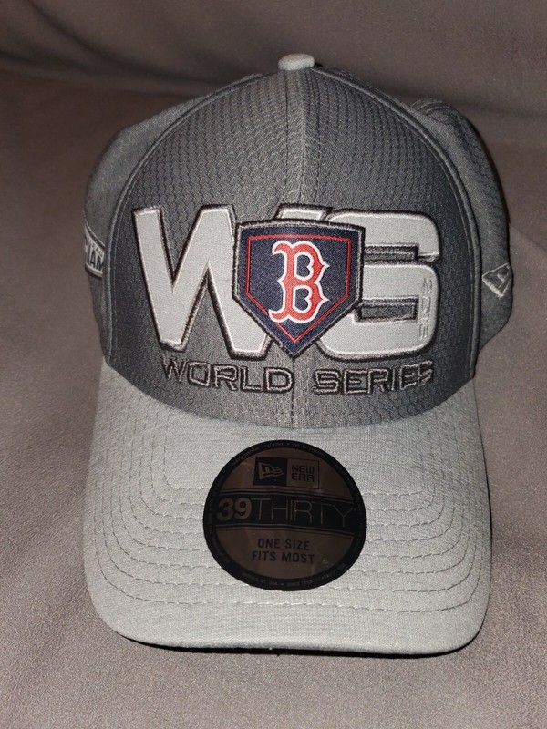NEW ERA 39 THIRTY MLB BOSTON RED SOX 2018 WORLD SERIES MENS HAT GREY NEW AUCTION