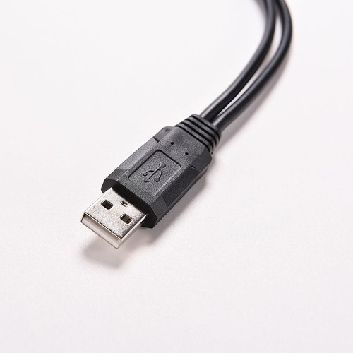 2-Way USB Charging with the USB 20 A Male to Dual USB Female Cable in Black - Picture 3 of 11
