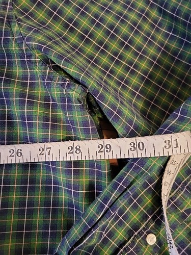 Vtg Foundry Tartan Plaid Shirt 3XL LS Button Down Collar Cotton 58" Chest EUC - Picture 4 of 7