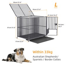 Heavy Duty Indestructible Dog Crate Cage for Large Medium High Anxiety Dogs 