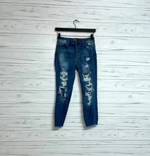 Cello jeans womens size 1 skinny ankle high rise light wash blue stretch