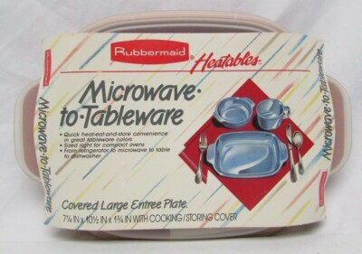 Vintage Rubbermaid Heatables Microwave to Tableware Pink/Mauve 5501-87 NOS 1987