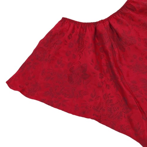 Pigiama donna Sostanza piccolo pantaloncino pigiama da notte rosso vita alta floreale - Foto 6 di 7