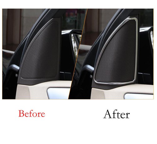 For Benz ML GL 2012 2013-2016 Silver Aluminum A Post Speaker Frame Cover Trim - Picture 10 of 10