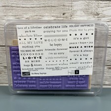 Stampin’ Up! So Many Sayings Set of 3 Unmounted Wood Rubber Stamps Retired 2007