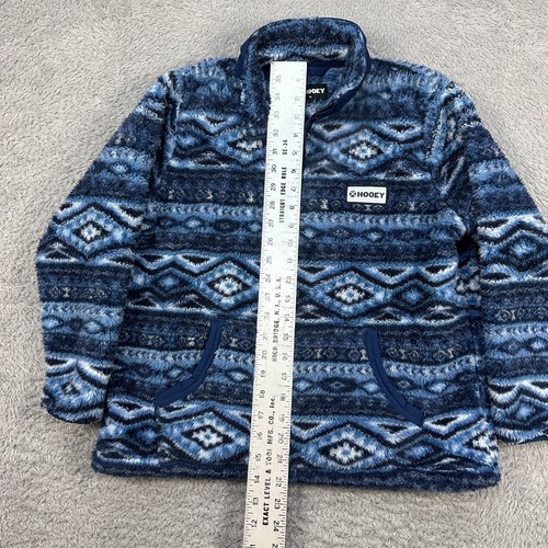 Hooey Youth Medium Pullover Sweatshirt Aztec Fleece Blue White HJ077BUTN-Y - Picture 8 of 10