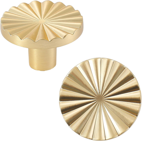 6 Pack Gold Cabinet Knobs Kitchen Cabinet Pulls with Vintage Cupboard Drawers Ha - Afbeelding 1 van 5