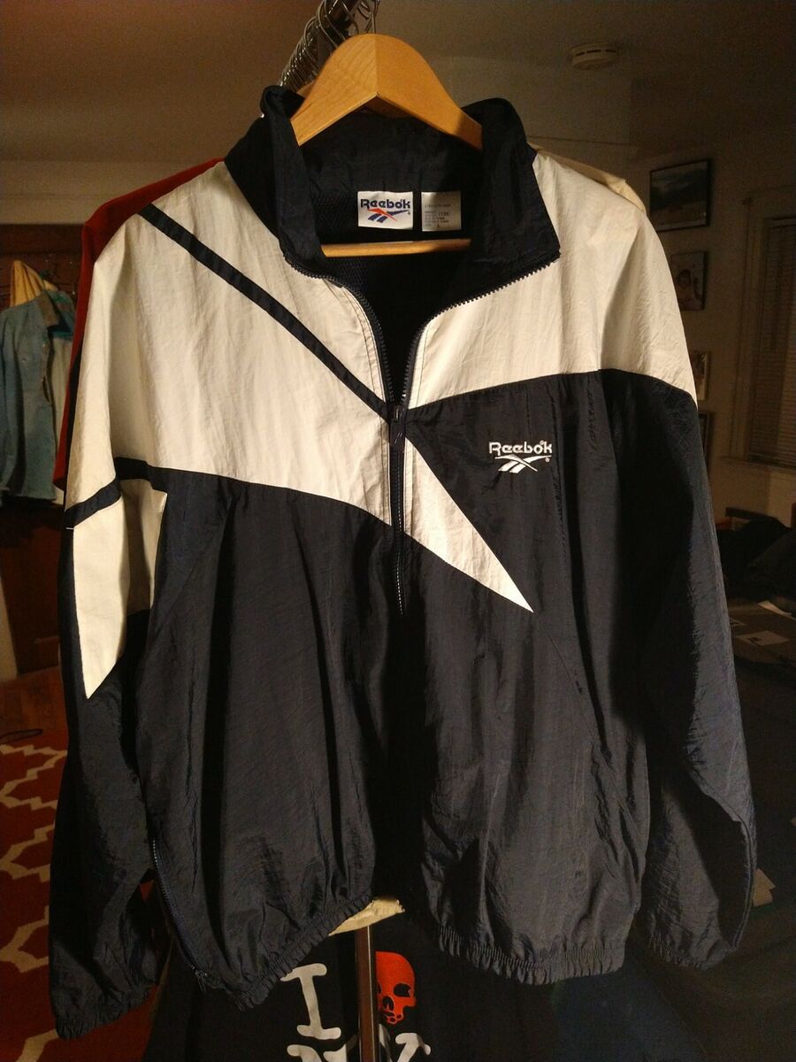 Vintage Reebok Windbreaker Jacket L Old White Tag Mint Grail Vintage Reebok Windbreaker Jacket L Old White Tag Mint Grail