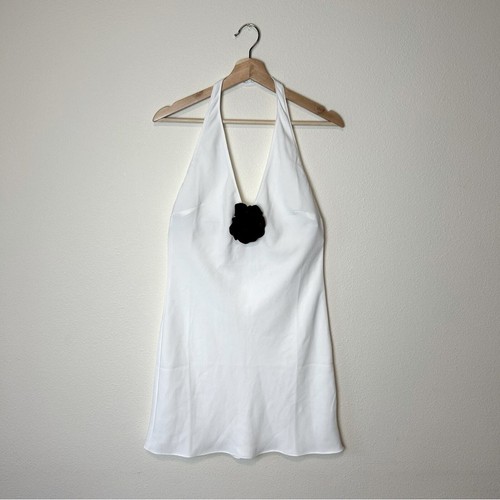 Amanda Uprichard x Revolve Entela Dress in Ivory and Black Rose M - Picture 2 of 6