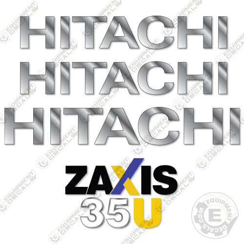Fits Hitachi 35U-3 Decal Kit Z-Axis Excavator Equipment Decals 7