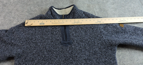 Orvis Herren Medium Brighton Sherpa gefüttert meliert blau Pullover Pulli Sweater - Bild 9 von 13